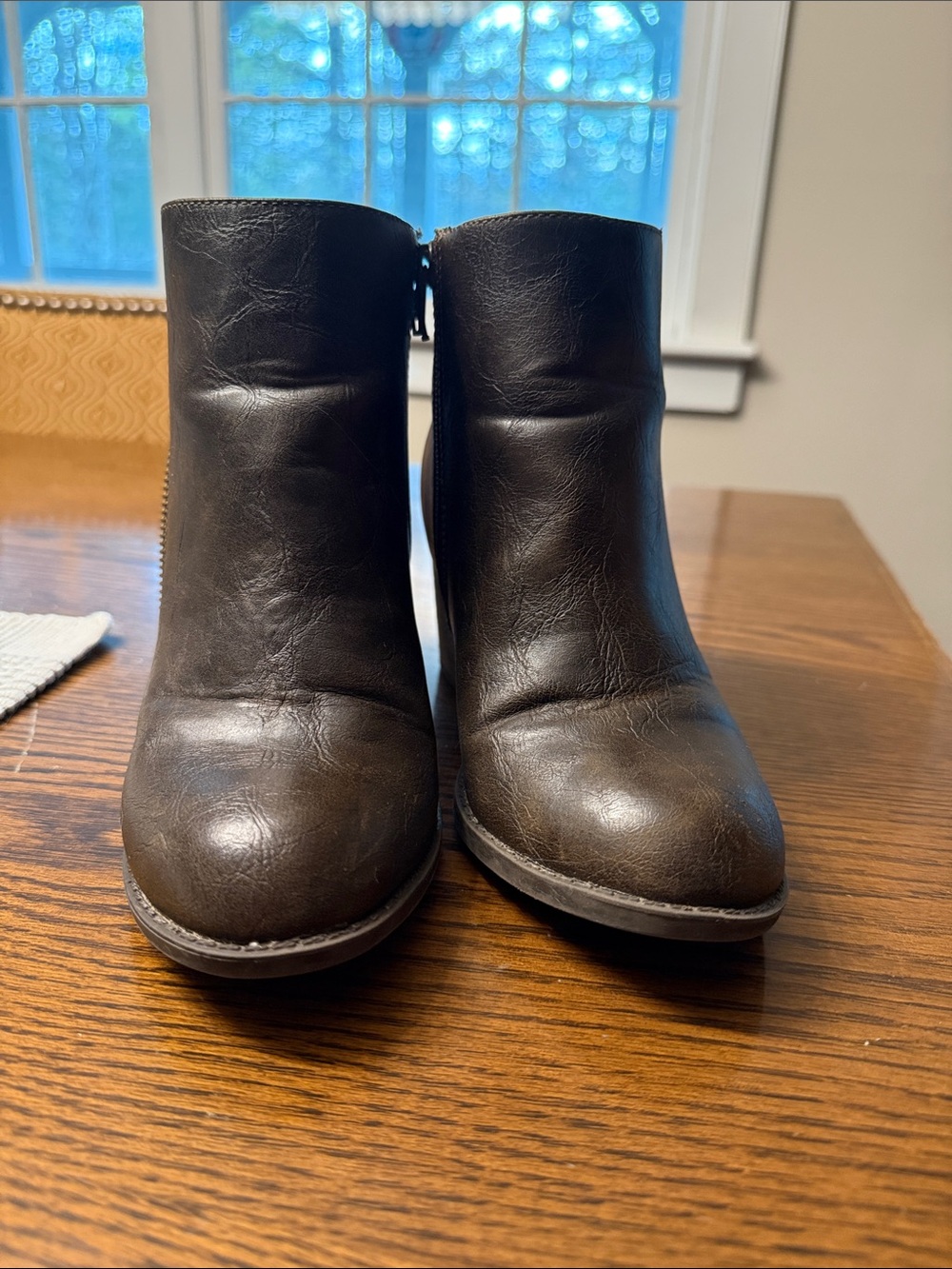 Diba Dark Brown Leather Ankle Boot